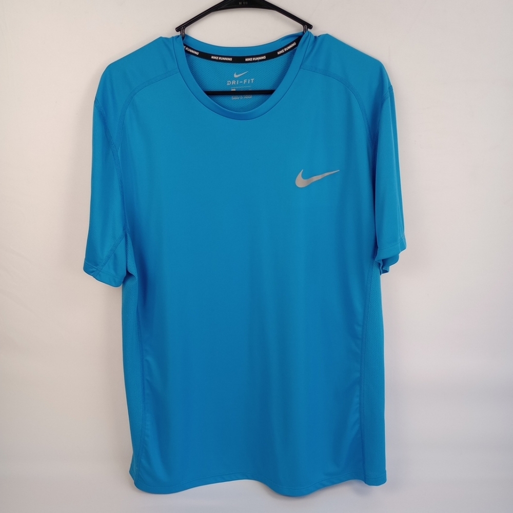 Nike Dri Fit Blue Short Sleeve Tee Athletic Performance XL